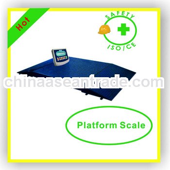 Floor weight scale with ramp