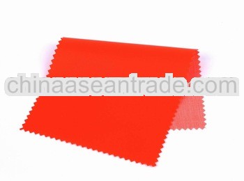 Fluorescent Red PVC coating polyester fabric for raincoat, bag, luggage