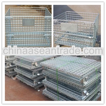 Foldable wire mesh box