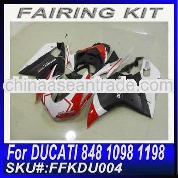 For ducati 1198 fairing kit 2007-2008 OEM fit MATT BLACK& RED&WHITE FFKDU004