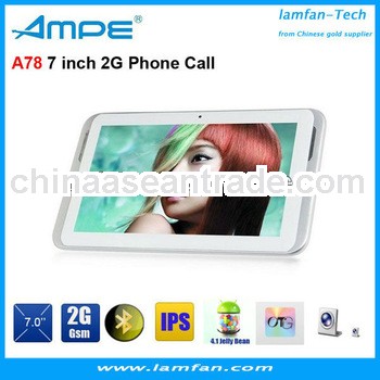 Freeshipping 7" Ampe A78 2G Phone Call MID MTK6515 Android 4.1 Capacitive 1024*600 Dual Camera 