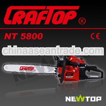 GASOLINE CHAIN SAW, NT5800,CE CERTIFICATE, SAVE FUEL 20%