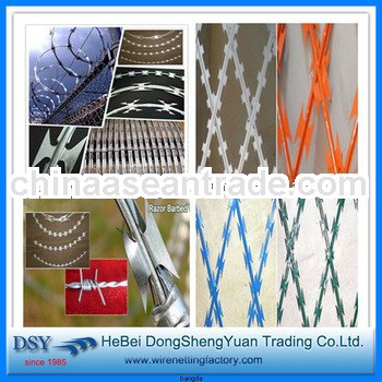 Galvanized PVC Razor Barbed Wire mesh with high quality product