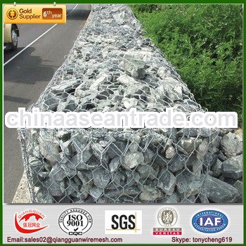 Galvanized gabion box for flood barrier (gabion factory )