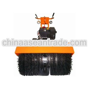 Gas snow thrower for snow sweeping