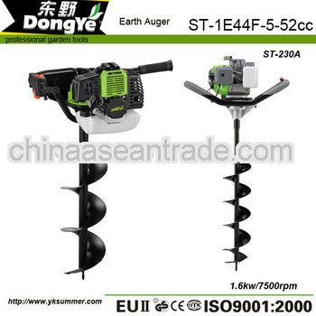 Gasoline Earth Auger ground drill 52cc 1.6KW 7500rpm ice drill