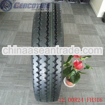 Gencotire brand radial truck tyres 1200R24,Japan technology