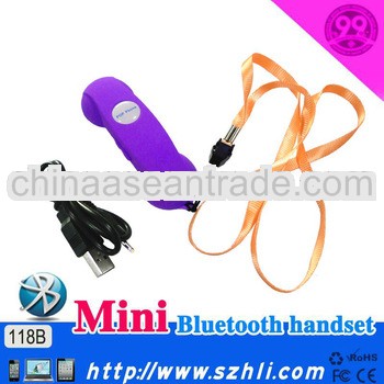 Global latest Super mini appearance colorful rubber paint bluetooth mobile phone handset 118B