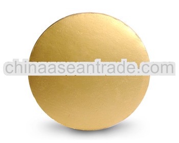 Gold cake board in 11inch--gold corrugatged circles