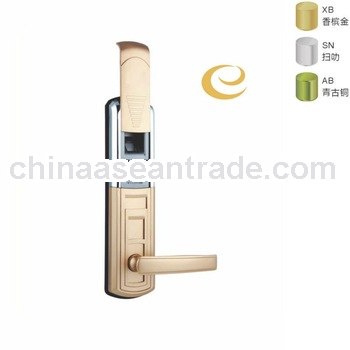 Gold plated electronic fingerprint door lock