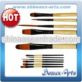 Golden paint brush set(Filbert,Round,Liner,Comb,Angular)