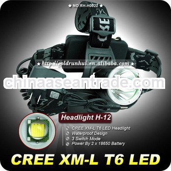 Goldrunhui RH-H0022 LED Headlamp 1200Lm 3 Mode 2x18650 XML T6