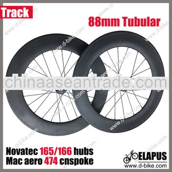 Good price Track bicycle wheel 88mm clincher full carbon disc wheels