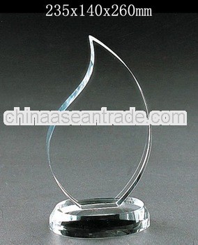 Grade A crystal blank block with engraved for crystal trophy and award (R-0373)