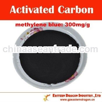 H3PO4 wood activated carbon 200mesh with methylene blue: 300mg/g