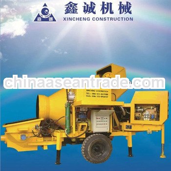 HBT1506-JZC350 Small Portable Concrete Mixer With Pump