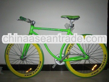 HH-FG1186 green 700c fixed gear bike with customs made