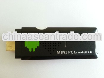 HK Post Air Mail Free ship , Quad core RK3188 google Android 4.0 mini pc Smart tv box 1GB RAM 8GB RO