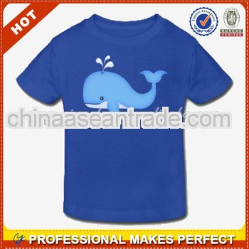 HOT! Cute whale silkscreen printing t-shirt cute t shirt(YCT-B0131)