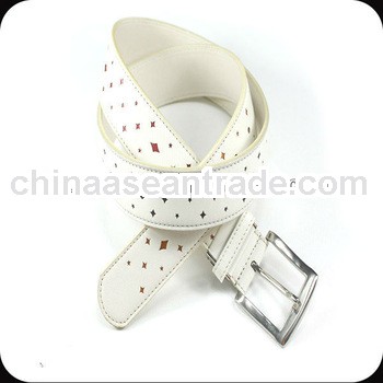 HOT stars hollow white western mens belts