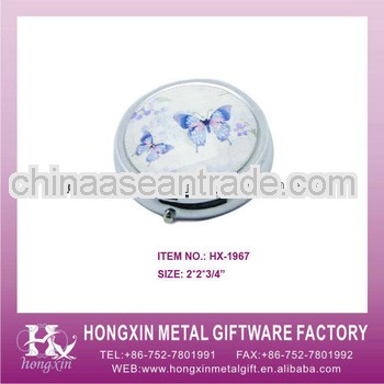 HX-1967 White epoxy butterfly metal digital pill box