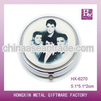 HX-6270 Bronze Round 3 Days Plastic Pill Box