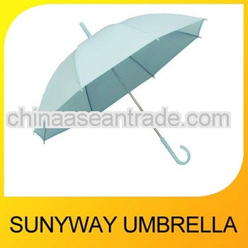 Hand Open Light Blue Straight Umbrella