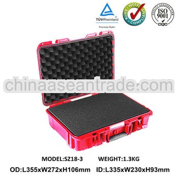 Hard plastic waterproof shockproof equipment case with foam