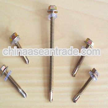 Hex Head self drilling screw with EPDM washer small box packing