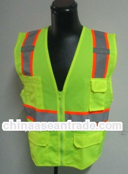 Hi-Vis Safety Reflecting Vest With Pockets