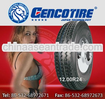 High Quality All Steel Radial Truck Tyres 1200R24 Gencotire Brand Japan technology