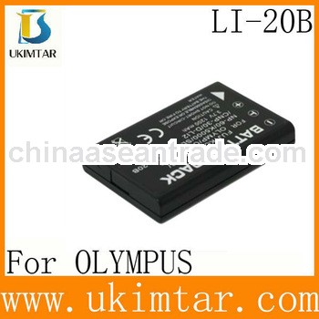 High Quality Digital Camera Battery for Olympus LI-20B 3.7v 1200mAh factory supply