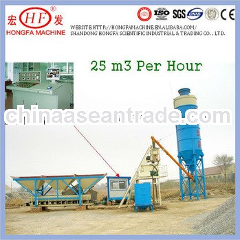 High Quality HZS25 Concrete Mixing Plant In China,famous brand concrete batching plant