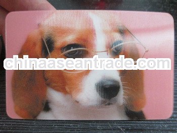 High Quality Lenticular PET 3D Card Standard Size