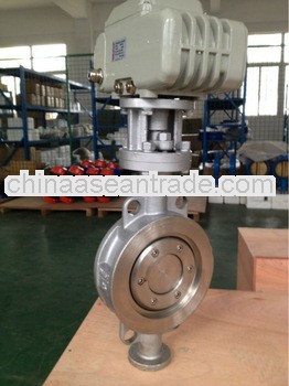 High performance electric wafer eccentric butterfly valve