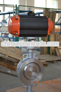 High performance stainless steel wafer eccentric butterfly valve