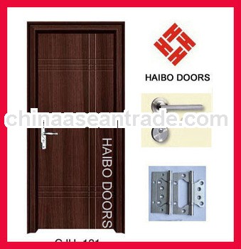 High quality Interior MDF PVC lamianted Wood Door (HB-131)