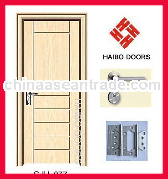 High quality Interior wooden MDF PVC laminated door for rooms (HB-077)