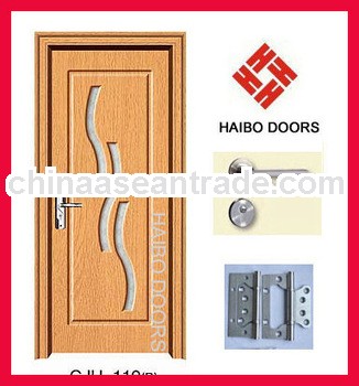 High quality MDF PVC interior wooden Door for interiors to Romania(HB-112B)