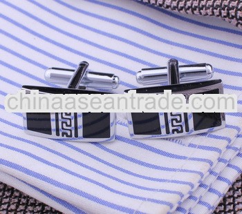 High quality black enamel Men's shirt cufflinks Cuff button cuff nails