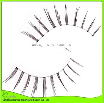 High quality bulk synthetic fiber flase eyelashes ,natrual strip lashes