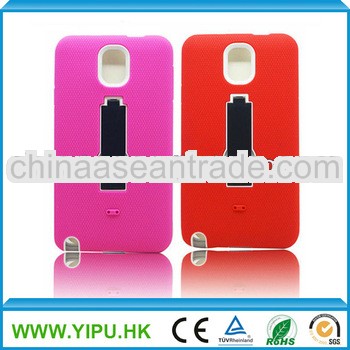 High quality cell phone covers for samsung with stand,silicon and pc phone case