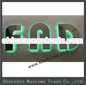 High quality led backlit metal letter sign