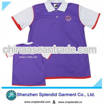 High quality printing plain women polo shirt