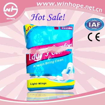 High quality soft breathable!!sanitary napkin for women