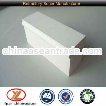 High strength refractory zirconia bricks for glass furnace melting tank