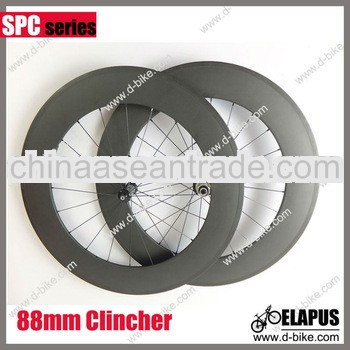 Hot !88mm clincher carbon 700c cycling wheel