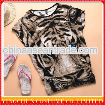 Hot! Tiger Printed t shirt ,New fashion fat women t shirt