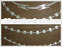 Hot dipped galvanized steel sheet and wire razor barbed wire