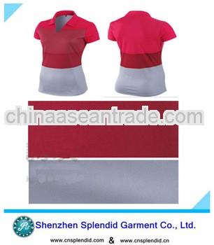 Hot sale Polyester ladies' golf POLO shirt